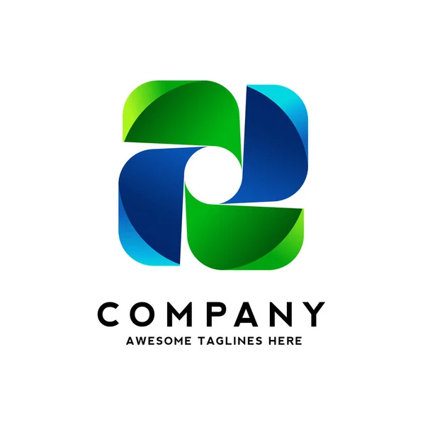 Logo Kolor Streszczenie Projekt Identyfikacja Wizualna — Wektor stockowy