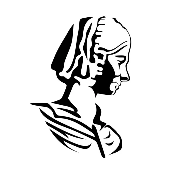 Old Classic Woman Fashion Silhouette Vector — 스톡 벡터