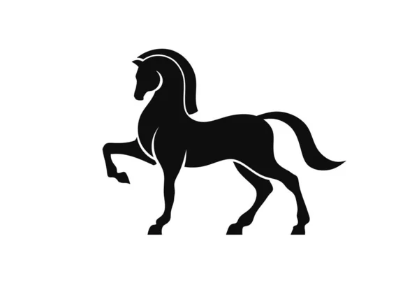 Gestileerde Illustratie Van Horse Silhouette Logo Design — Stockvector