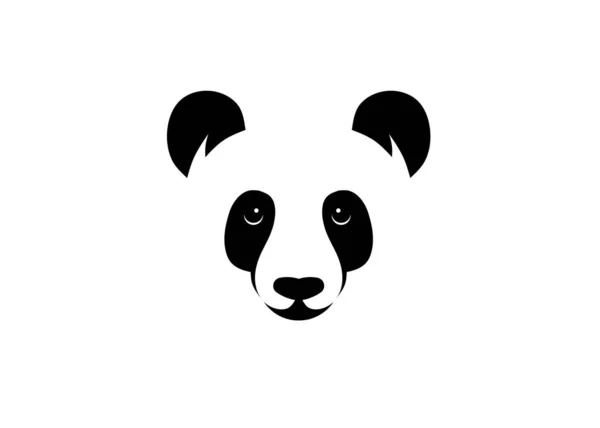Απλή Και Δημιουργική Του Επικεφαλής Panda Λογότυπο Εικονογράφηση Του Σχεδιασμού — Διανυσματικό Αρχείο