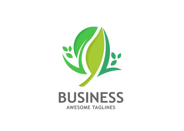 Logotipo Folha Verde Ecologia Elemento Vetor Ícone Natureza Logotipo Folha —  Vetores de Stock