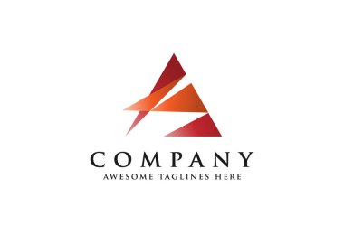 İlk harf a Modern Yaratıcı Soyut Üçgen Logo Tasarımı
