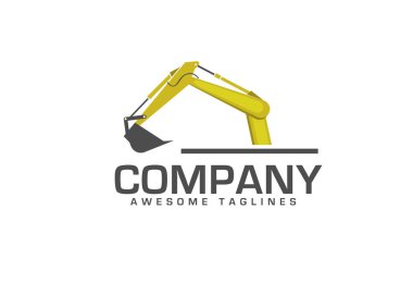 Kazıcılar İnşaat Makineleri logosu, Hidrolik Madencilik Kazı Vektör Logosu
