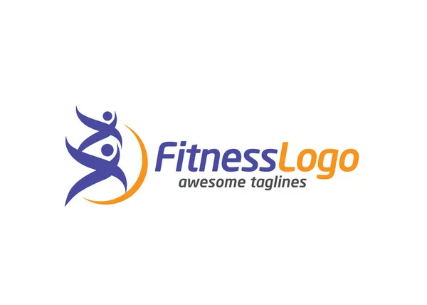 Gezondheid Fit Mensen Logo Vector Template Illustratie Yoga Club Logo — Stockvector