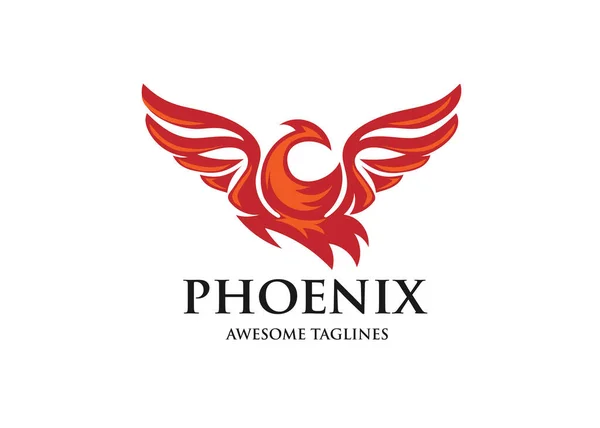 Logo Burung Phoenix Terbaik Desain Konsep Logo Phoenix Mewah Logo - Stok Vektor