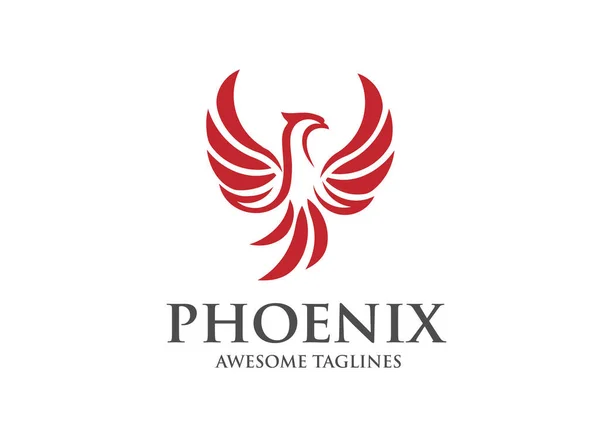 Logo Burung Phoenix Terbaik Desain Konsep Logo Phoenix Mewah Logo - Stok Vektor