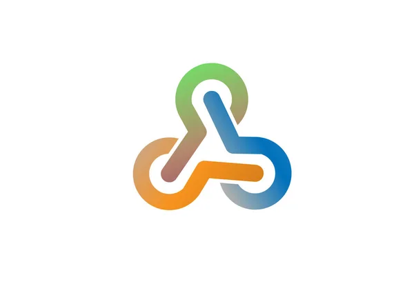 Creative Abstract Triangle Tech Logo Design Illustration — Stock Vector