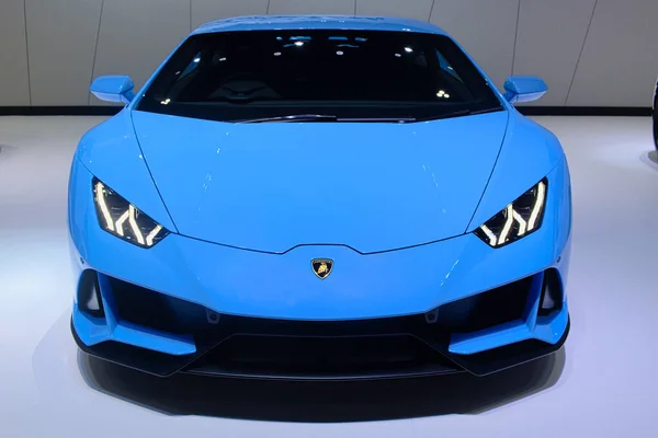 Nonthaburi-Tayland 14 Temmuz 2020: Lamborghini Huracan RWD RWD Spyder 14 - 26 Temmuz 2020 tarihleri arasında Impact Challenger Muang Thong Thani 'de The 41.