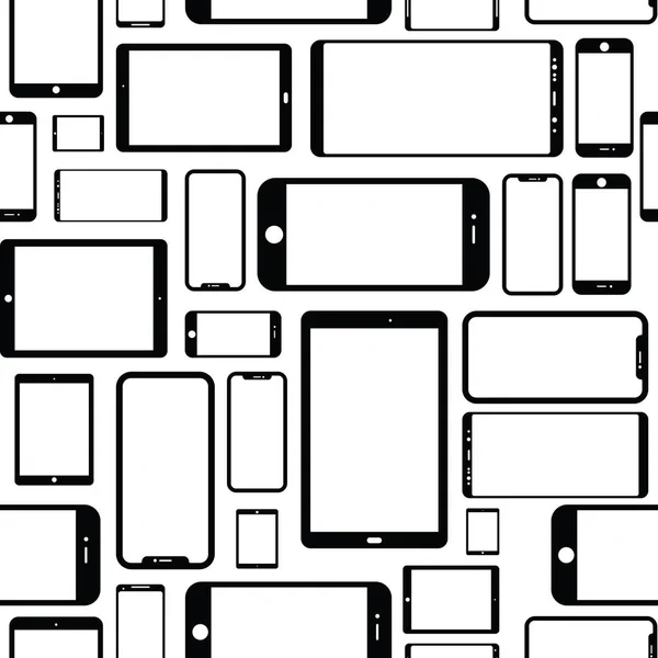 Ein Nahtloses Fliesenmuster Verschiedener Moderner Elektronischer Geräte — Stockvektor