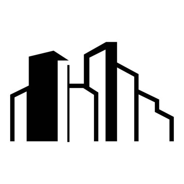 Modern Şehir İnşaat Logosu Tasarımı, Lüks ve Basit Şehir Mimarisi