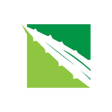 aloe vera logo kozmetik tasarımı basit yeşil bitki sağlığı sembolü çizimi