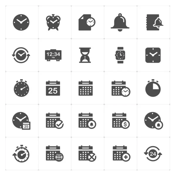 Icon Set Time Schedule Vector Illustration Royalty Free Stock Vectors