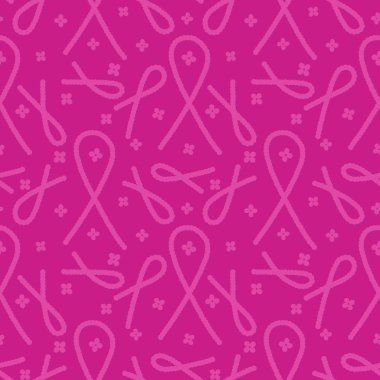 Göğüs kanseri ayı, ambalaj kağıdı, tıbbi aksesuar ve ilaç tekstili için kusursuz pembe kurdele günü deseni. Yüksek kaliteli illüstrasyon