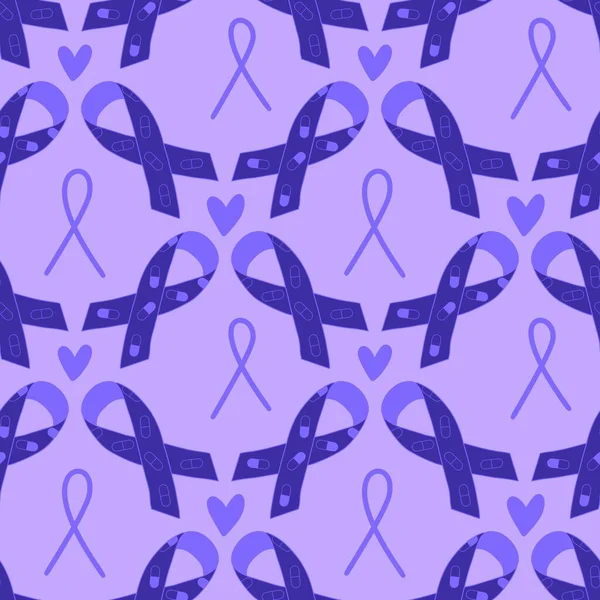 Göğüs kanseri ayı, ambalaj kağıdı, tıbbi aksesuar ve ilaç tekstili için kusursuz pembe kurdele günü deseni. Yüksek kaliteli illüstrasyon