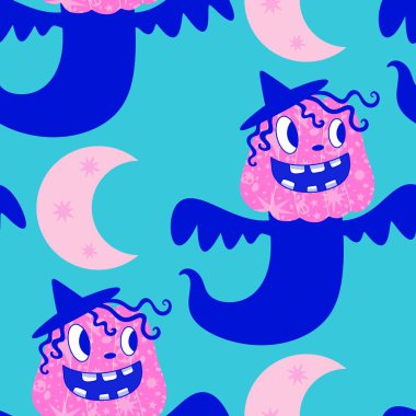 Sonbahar hasadı sebzesiz canavar Cadılar Bayramı balkabağı desenli kağıt, kumaş ve çocuk giysileri baskısı, şenlikli ambalaj ve aksesuarlar. Yüksek kaliteli illüstrasyon