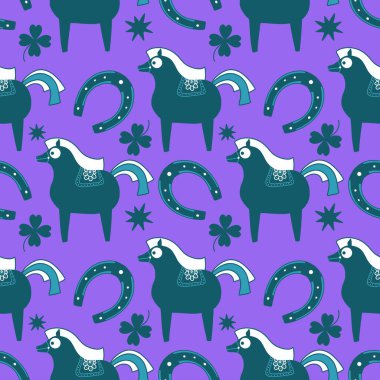 2026 yılının yılbaşı hayvanlarının paketleri ve parti aksesuarları ve çocuk kıyafetleri ve moda tekstili için kusursuz Noel atları modelleri.