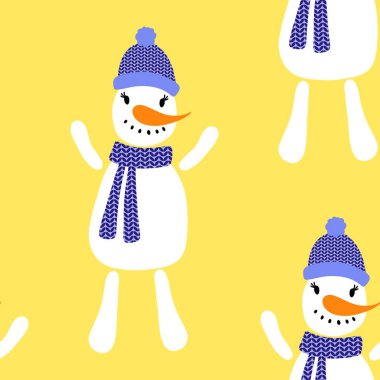 Kardan adam desenli Noel kardan adam desenli ambalajlar, kumaşlar, çarşaflar, çocuk giysileri baskısı, parti aksesuarları ve yeni yıl paketleri. Yüksek kaliteli illüstrasyon