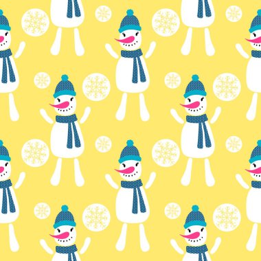 Kardan adam desenli Noel kardan adam desenli ambalajlar, kumaşlar, çarşaflar, çocuk giysileri baskısı, parti aksesuarları ve yeni yıl paketleri. Yüksek kaliteli illüstrasyon