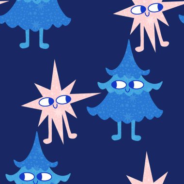 Noel ağacı kağıtları, kumaşlar, çarşaflar, yeni yıl ambalajları, çocuk giysileri baskısı ve Noel partisi aksesuarları için kusursuz kış oyuncakları deseni. Yüksek kaliteli illüstrasyon