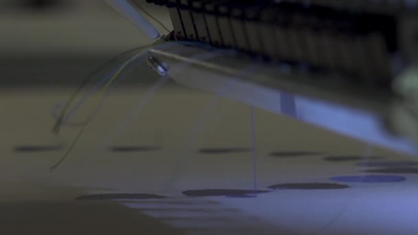 Автоматичне Сучасні Швейні Машини Вишивати Шаблон Промислові Вишивальні Обладнання Текстильні — стокове відео
