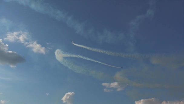 Romanya Bükreş 2018 Yaklaşık Airshow Akrobasi Spor Uçak Uçak Akrobasi — Stok video