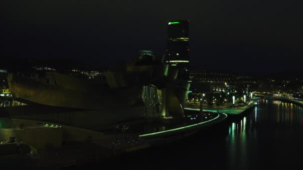 Bilbao Spanje Circa 2017 Guggenheim Museum Bilbao Een Museum Voor — Stockvideo