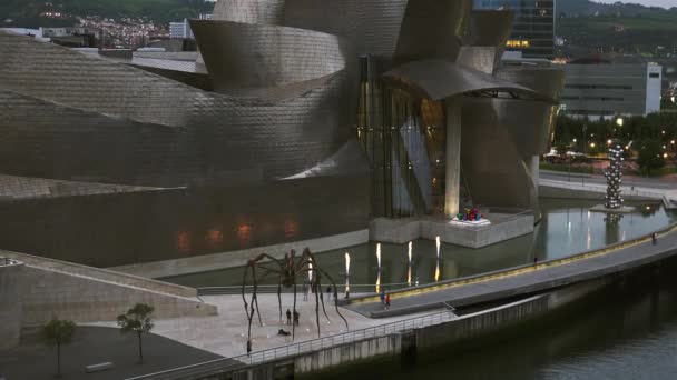 Bilbao España Circa 2017 Museo Guggenheim Bilbao Museo Arte Moderno — Vídeo de stock