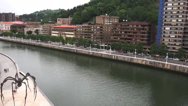 Bilbao España Circa 2017 Museo Guggenheim Bilbao Museo Arte Moderno — Vídeo de stock