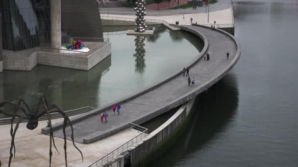 Bilbao Espagne Circa 2017 Musée Guggenheim Bilbao Est Musée Art — Video