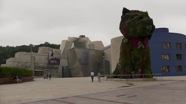 Bilbao Spain 2017 Guggenheim Museum Bilbao Museum Modern Contemporary Art — стоковое видео