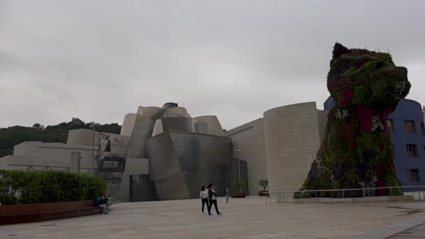 Bilbao España Circa 2017 Museo Guggenheim Bilbao Museo Arte Moderno — Vídeos de Stock