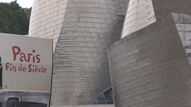 Bilbao España Circa 2017 Museo Guggenheim Bilbao Museo Arte Moderno — Vídeos de Stock