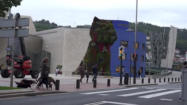 Bilbao España Circa 2017 Museo Guggenheim Bilbao Museo Arte Moderno — Vídeos de Stock