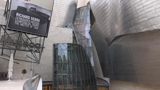 Bilbao España Circa 2017 Museo Guggenheim Bilbao Museo Arte Moderno — Vídeos de Stock