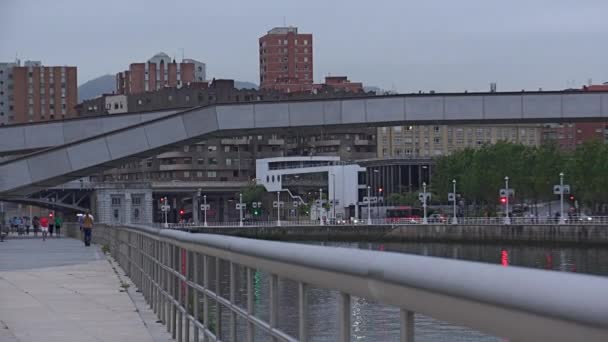 Bilbao Espanha Circa 2017 Museu Guggenheim Bilbao Museu Arte Moderna — Vídeo de Stock