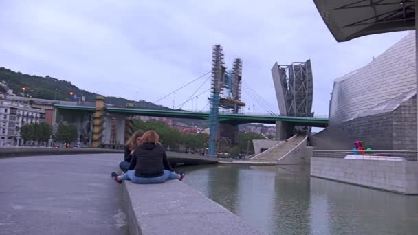 Bilbao Espanha Circa 2017 Museu Guggenheim Bilbao Museu Arte Moderna — Vídeo de Stock