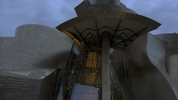 빌바오 스페인 2017 구겐하임 박물관 빌바오는 캐나다 건축가 프랭크 Gehry에 — 비디오