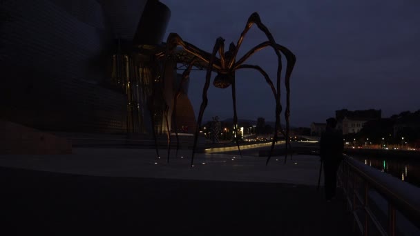 Bilbao Spanya 2017 Yaklaşık Guggenheim Müzesi Bilbao Olduğunu Kanadalı Amerikalı — Stok video