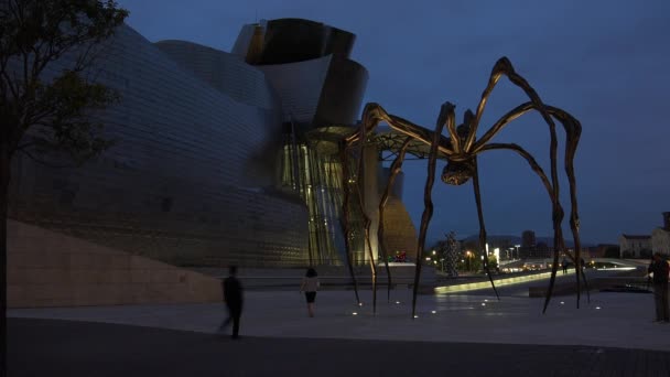 Bilbao España Circa 2017 Museo Guggenheim Bilbao Museo Arte Moderno — Vídeos de Stock