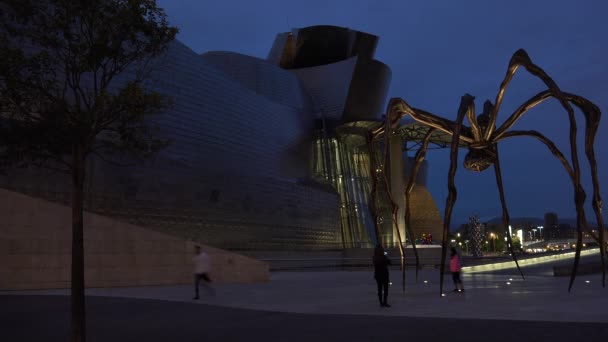 Bilbao Espanha Circa 2017 Museu Guggenheim Bilbao Museu Arte Moderna — Vídeo de Stock