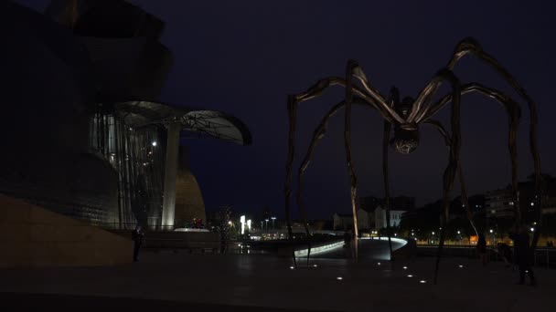 Bilbao Espanha Circa 2017 Museu Guggenheim Bilbao Museu Arte Moderna — Vídeo de Stock