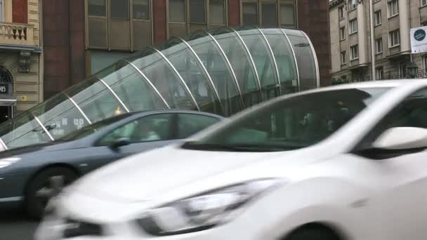 Bilbao Spagna Circa 2017 Stazione Della Metropolitana Moyua Piazza Moyua — Video Stock