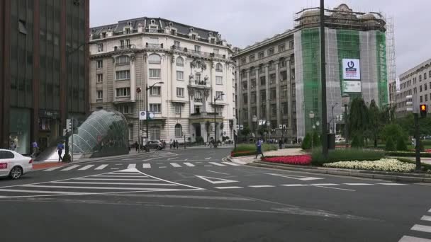 Bilbao Spanyolország 2017 Moyua Tér Chavarri Palota Bilbao Spanyolország 1888 — Stock videók