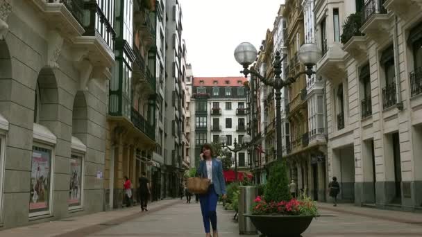 역사적인 도시의 빌바오 스페인의 빌바오 스페인 2017 — 비디오