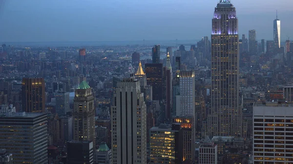 New York Stati Uniti Veduta Aerea Del Centro Manhattan Dei — Foto Stock