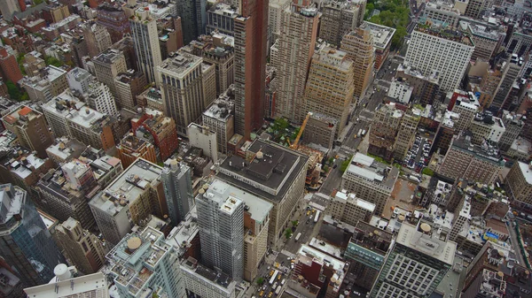 Nueva York Vista Aérea Del Centro Manhattan Los Rascacielos Del —  Fotos de Stock