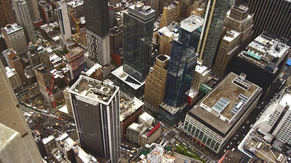 Nova Iorque Eua Vista Aérea Centro Manhattan Arranha Céus Centro — Fotografia de Stock