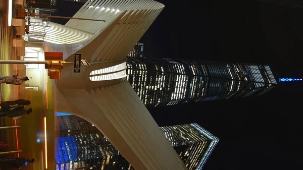 New York Usa Forma Futuristica Oculus Transportation Hub Presso World — Foto Stock