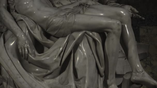 Vatican Rom 2019 Touristen Der Skulptur Pieta Michelangelo Innerhalb Der — Stockvideo