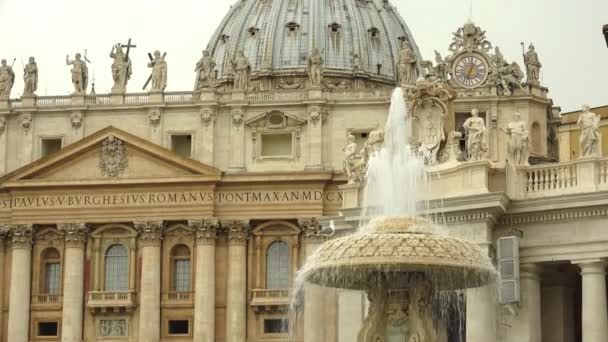 梵蒂冈 2019年左右 意大利 梵蒂冈和圣彼得斯大教堂 梵蒂冈城是罗马市内的一个封闭飞地 — 图库视频影像